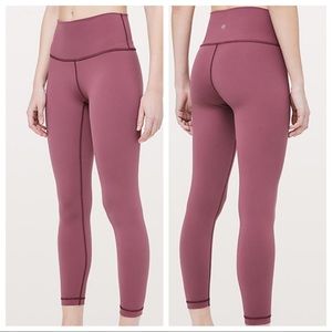 LULULEMON Wunder Under Misty Merlot 25” Legging Size 6